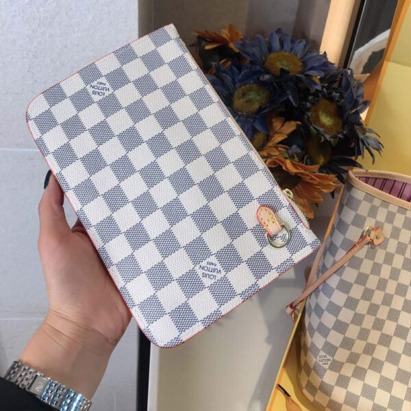 LV Damier Azur  MM Pink  Inner - Image 2