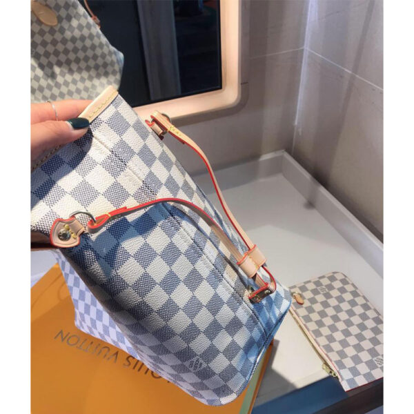 LV Damier Azur  MM Pink  Inner - Image 6