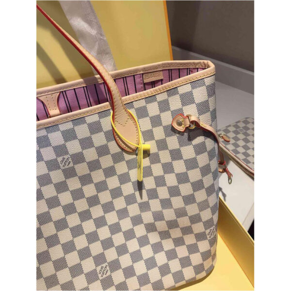 LV Damier Azur  MM Pink  Inner - Image 7