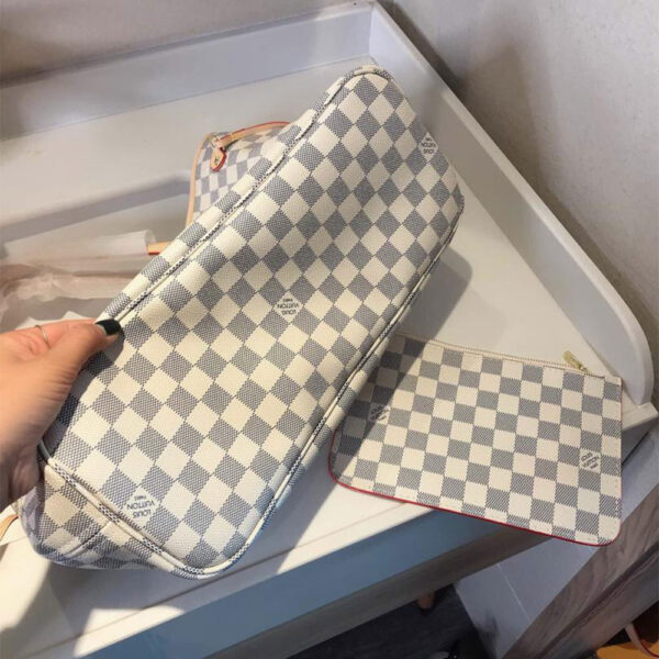 LV Damier Azur  MM Pink  Inner - Image 8